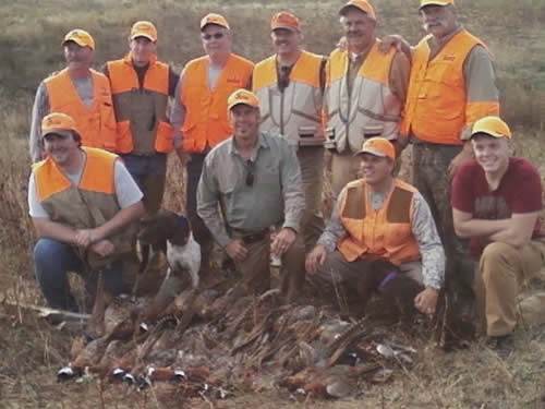 Prairie bird hunters on native South Dakota grassland